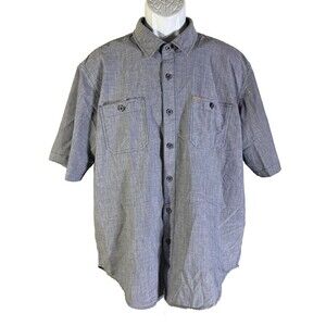 ORVIS Men's Short Sleeve Button Down Outdoor Shirt Blue Large‎